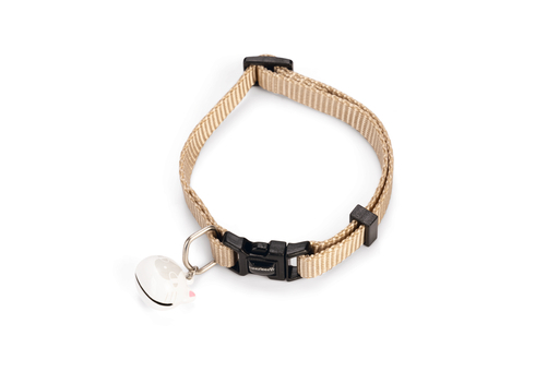 Bz Nylon Kattenhalsband Uni Beige 20-30X1