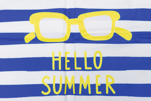BZ KOELMAT HELLO SUMMER BLAUW/WIT 50X40