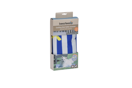 BZ KOELMAT HELLO SUMMER BLAUW/WIT 65X50