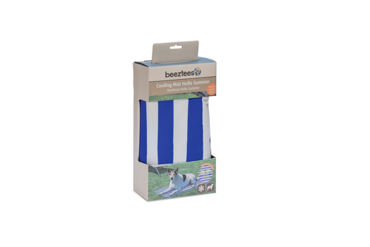 BZ KOELMAT HELLO SUMMER BLAUW/WIT 90X50