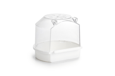 BADHUISJE ROND KLEIN WIT PLAST