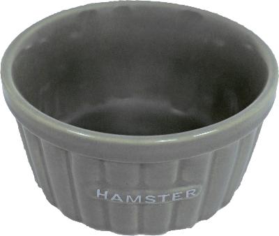 EETBAK STEEN RIBBEL HAMSTER TAUPE 8 CM