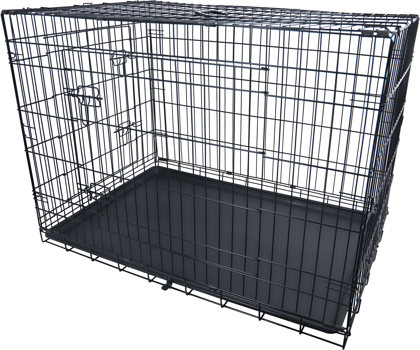 BOON DRAADKOOI ECO.2-DEUR ZWART 107X70X77