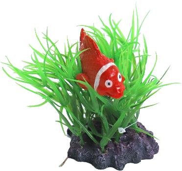 Boon Aqua Deco Ornament Plant Met Clownsvis 10Cm