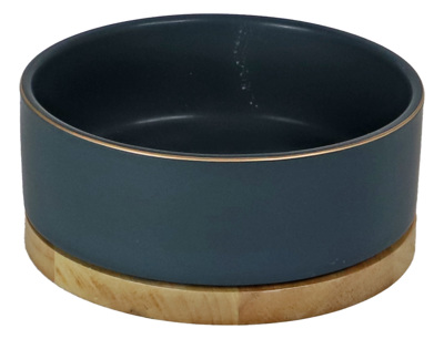 BOON EETBAK KERAMIEK/HOUT BLAUW 16CM