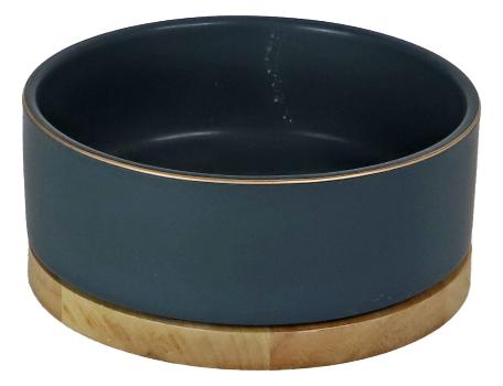 BOON EETBAK KERAMIEK/HOUT BLAUW 16CM