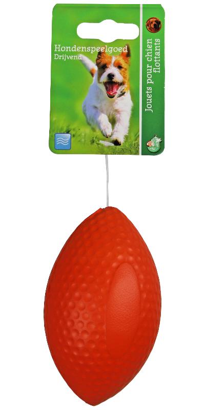 BOON HOND SPEELG. APPORTEERRUGBYBAL DRIJVEND ORNJ 15CM