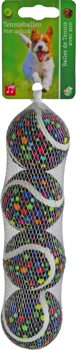 BOON HOND SPEELGOED TENNISBAL RAINBOW STIP S A 4 STUKS