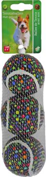 BOON HOND SPEELGOED TENNISBAL RAINBOW STIP M A 3 STUKS