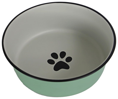 Boon eetbak RVS pawprint 20cm/1900ml mintgreen