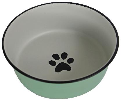 Boon eetbak RVS pawprint 20cm/1900ml mintgreen