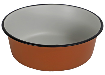 Boon eetbak RVS pawprint 16cm/940ml terracotta
