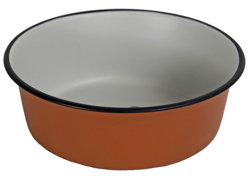 Boon eetbak RVS pawprint 16cm/940ml terracotta