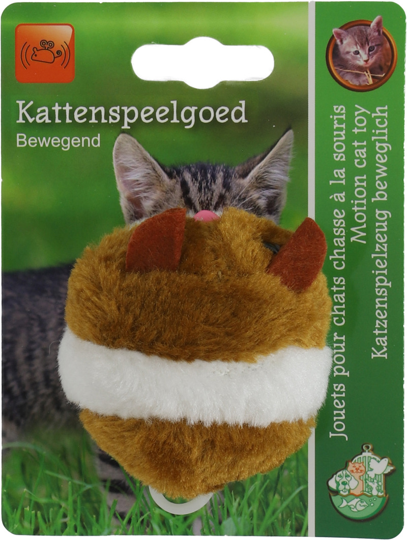 BOON KAT SPEELG. BIBBERHAMSTER + CATNIP BRN/WT 7CM