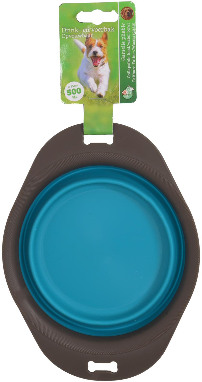 BOON OPVOUWBARE VOER/DRINKBAK GRIJS/BLAUW 19CM