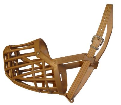 Muilkorf Plastic Met Lederen Band Nr 6
