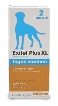 No Worm Exitel Plus Hond >17,5Kg 2 Tabl