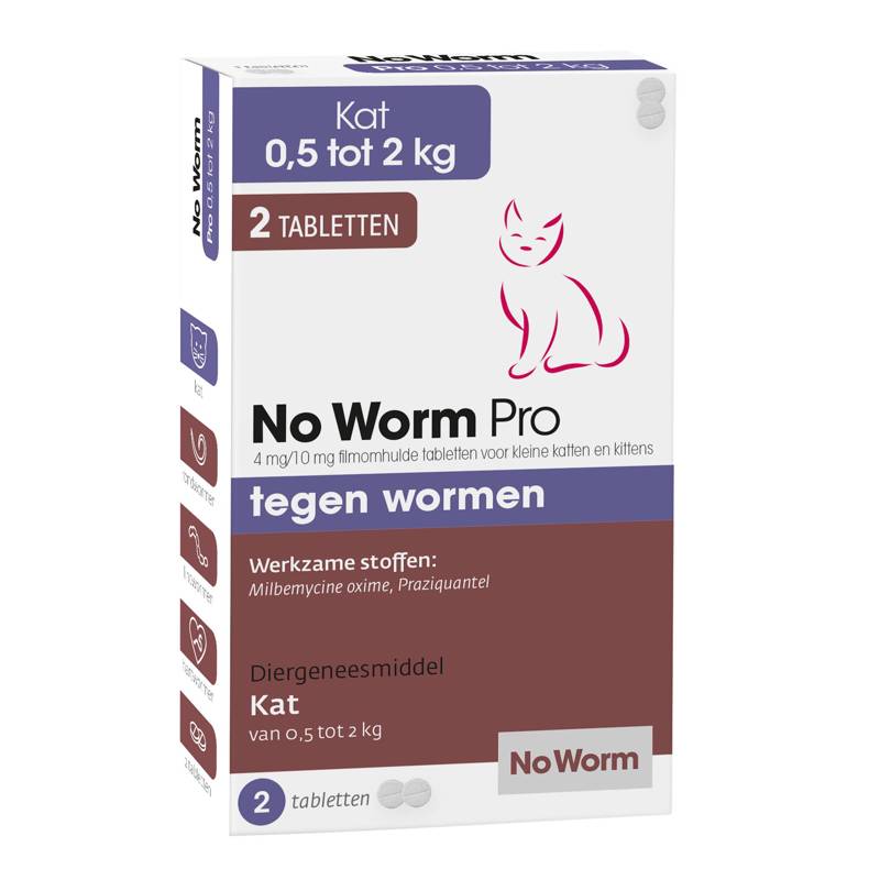 NO WORM PRO KLEINE KAT & KITTEN 2 TABL
