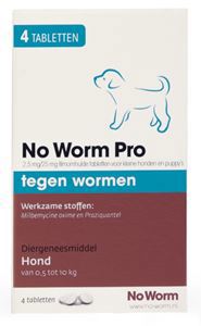 NO WORM PRO KLEINE HOND & PUPPY 4 TABL