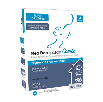 FLEA FREE SPOT-ON COMBO HOND 10-20 KG 4 PIP.