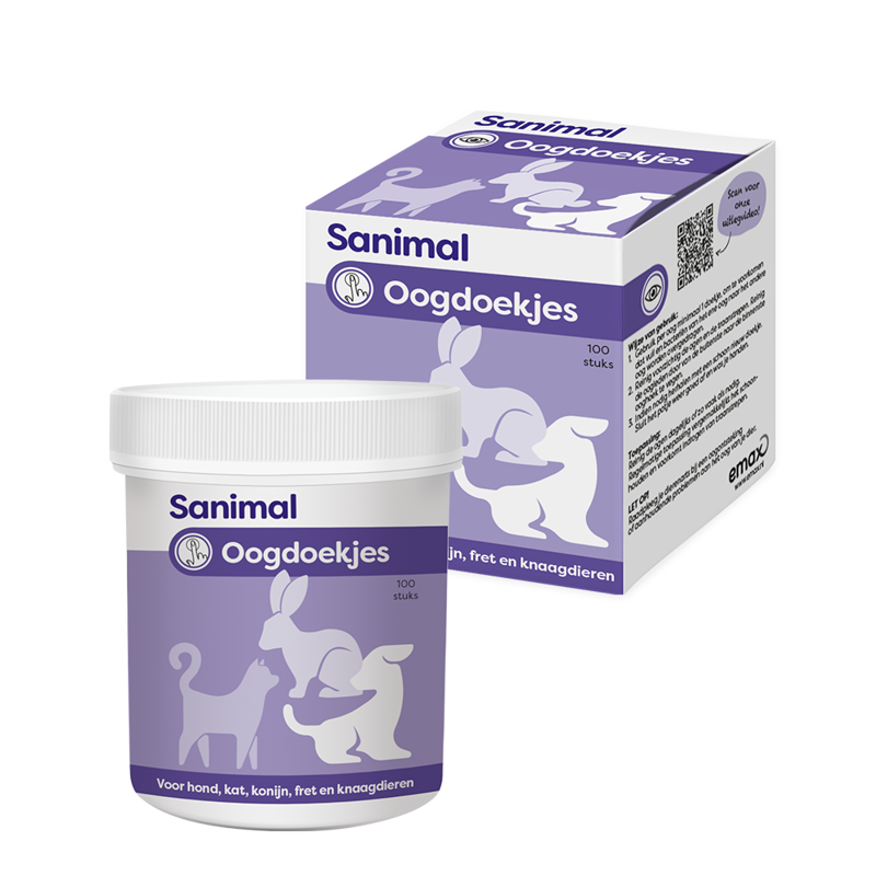 SANIMAL OOGDOEKJES 100 STUKS