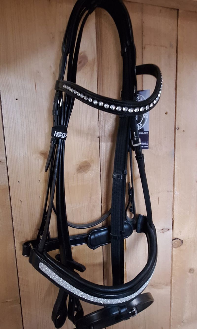 HOOFDSTEL GLAMOUR FULL ZWART-ZILVER