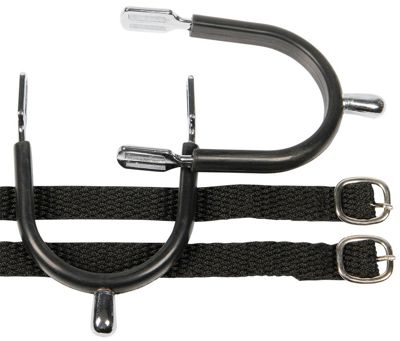 SPOREN KNOP VERCHROOMD / RUBBER + RIEM D20