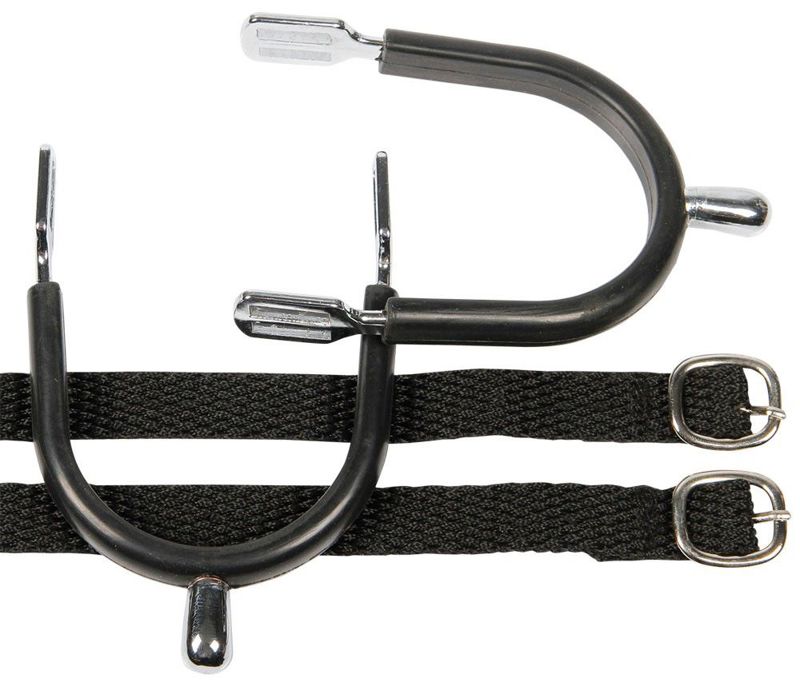 SPOREN KNOP VERCHROOMD / RUBBER + RIEM D20
