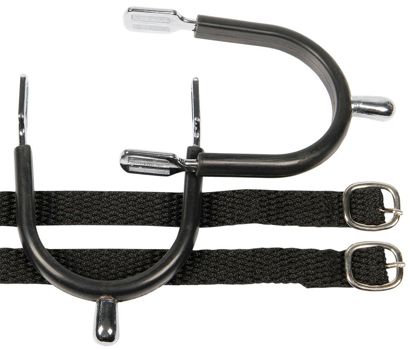 SPOREN KNOP VERCHROOMD / RUBBER + RIEM D30