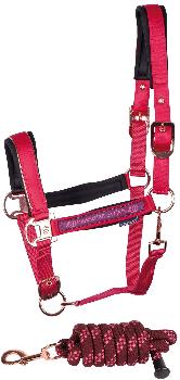 Halsterset Dividal Cob Cerise