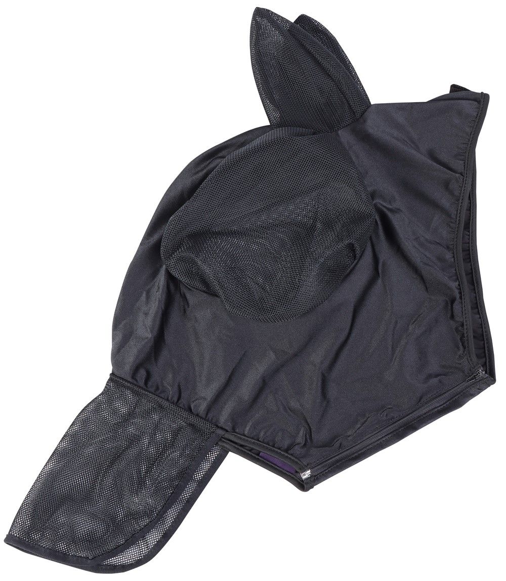 VLIEGENMASKER SKINFIT MET OREN EN NEUSSTUK M ZWART