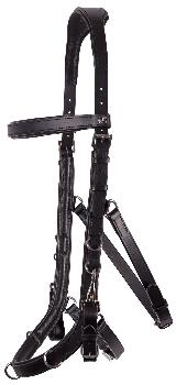 KAPTOOM HOOFDSTEL LEDER ANATOMIC FULL ZWART