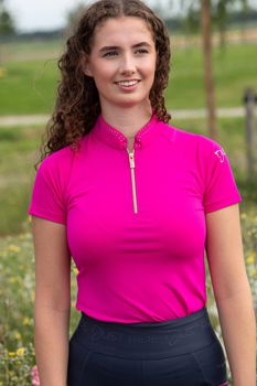 SHIRT JUST RIDE NIGHTSKY M FUCHSIA