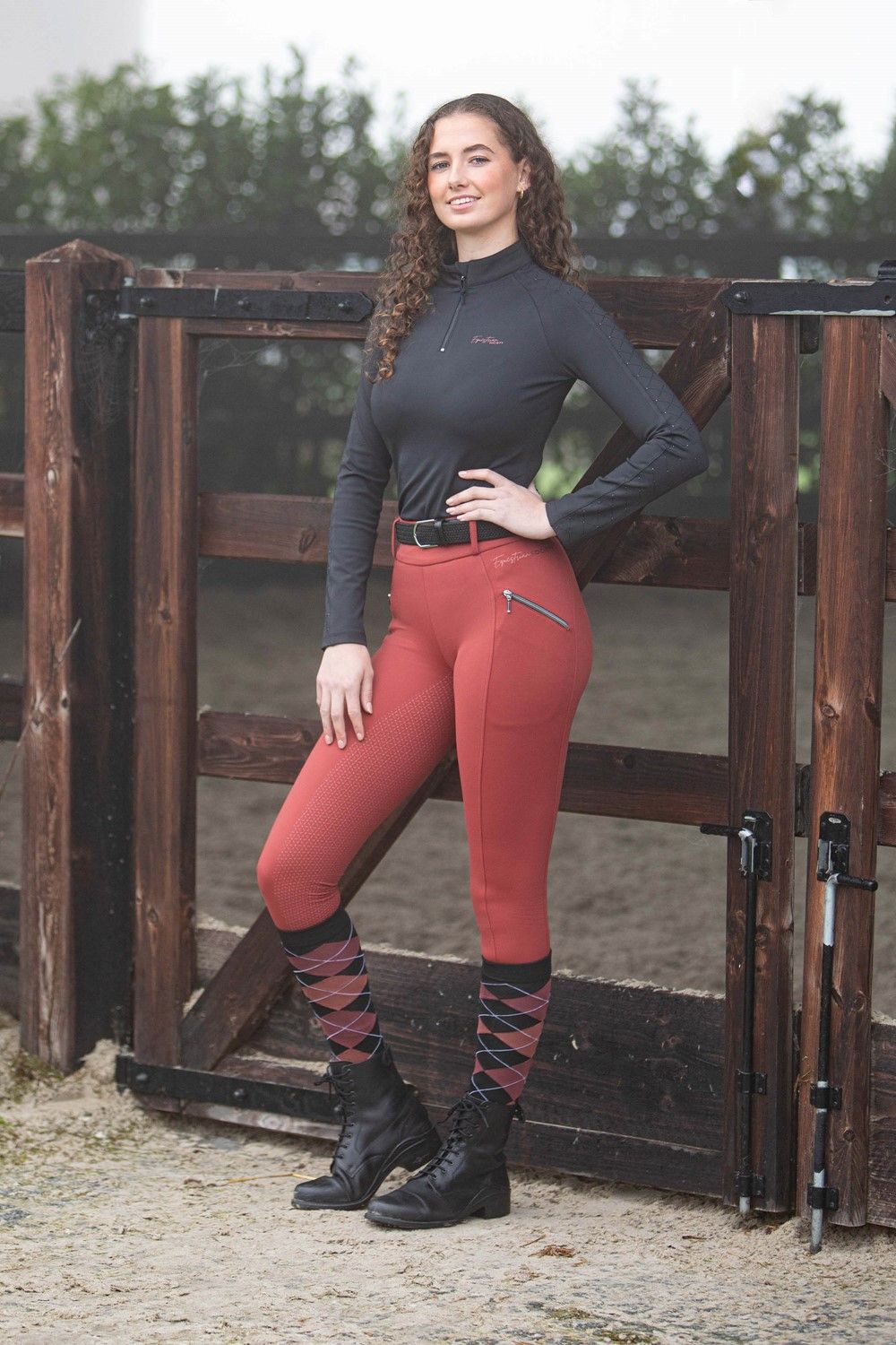 RIJBROEK EQUITIGHTS CLASSY DANI FULL GRIP SPICED-APPLE