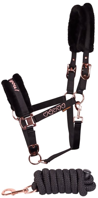 HALSTERSET LOVE FULL ZWART