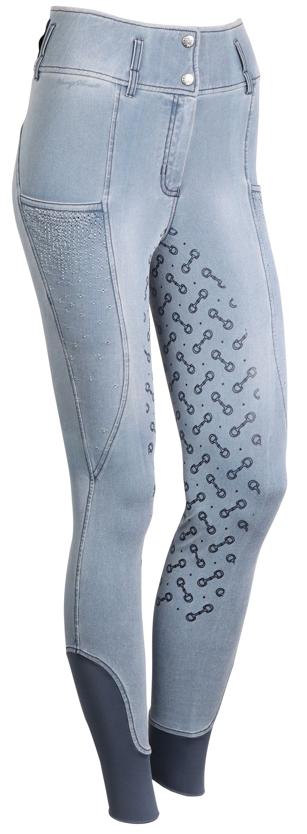 RIJBROEK JUST RIDE RETRO FULL GRIP LICHTBLAUW