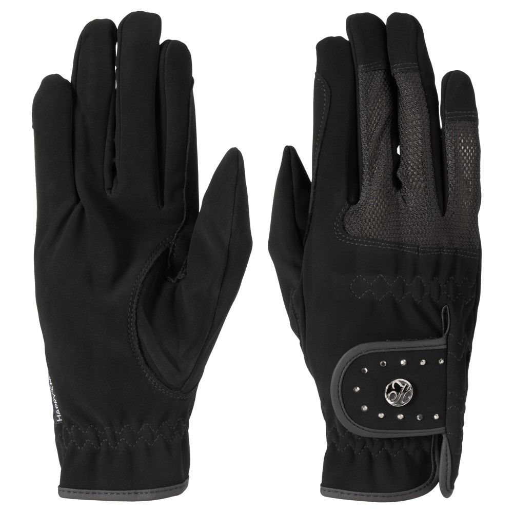 HANDSCHOENEN DOMY MESH CRYSTAL S ZWART