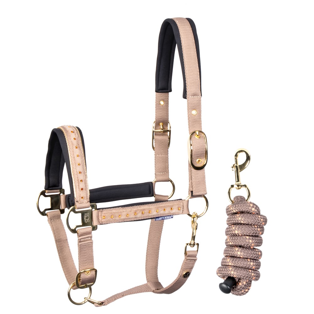 HALSTERSET CRYSTAL TAUPE-GRAY