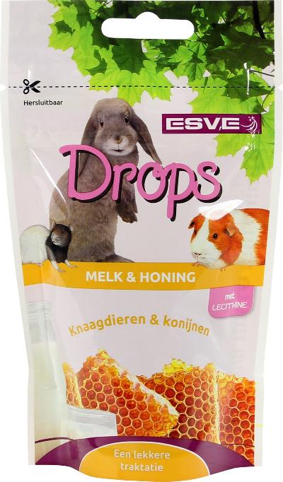KNAAGDIER DROPS MELK & HONING 75 GR