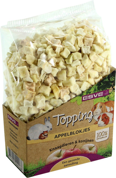 TOPPING APPELBLOKJES KNAAGDIER 100 GR