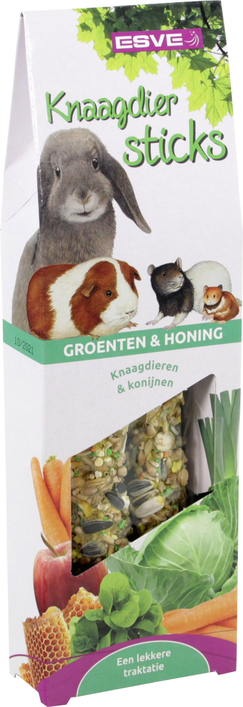 KNAAGDIERSTICKS GROENTEN EN HONING 2 ST