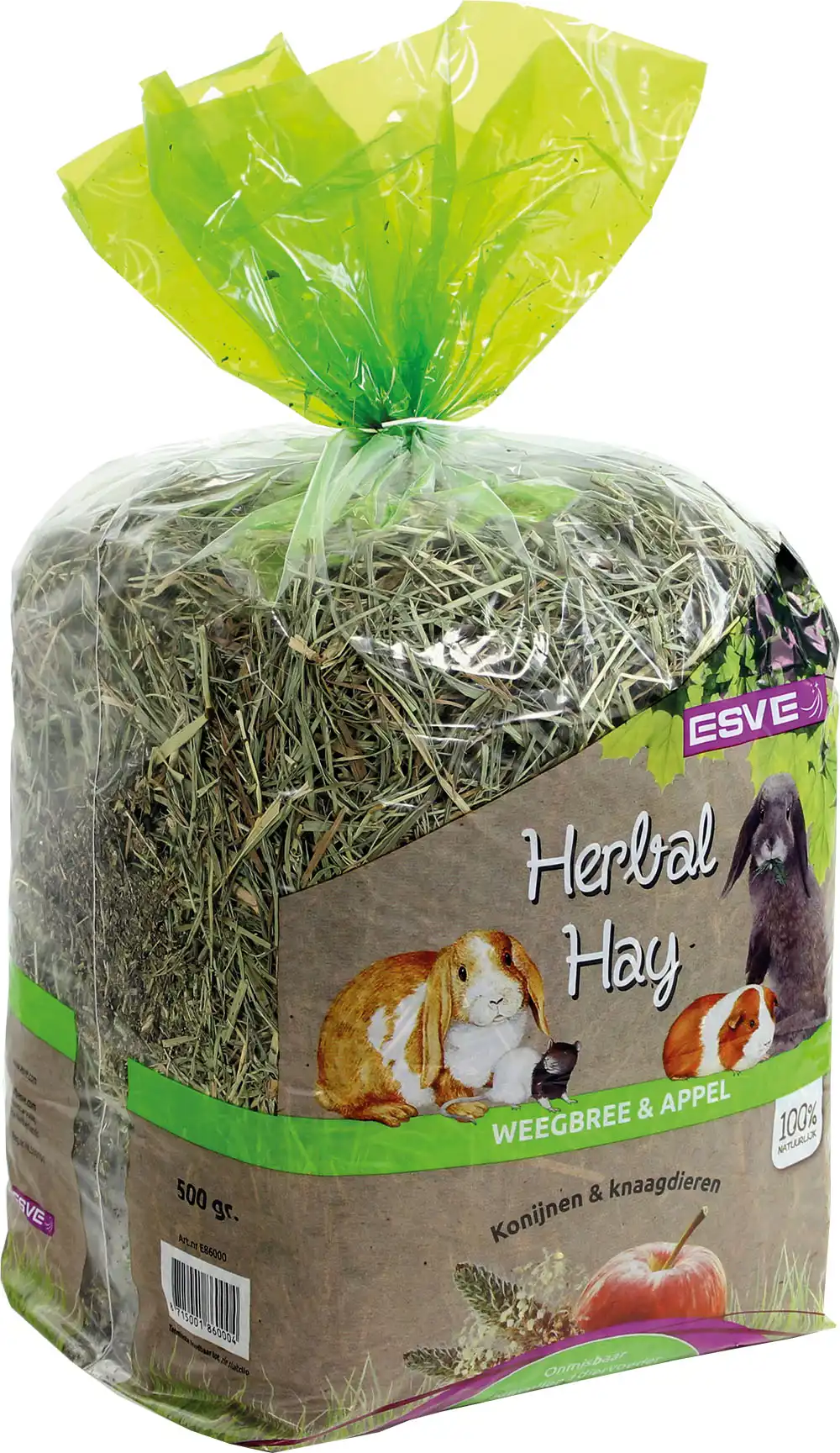Herbal Hay Weegbree&Appel 6X500 Gr