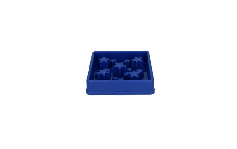 EAT SLOW LIVE LONGER STAR BLAUW XS