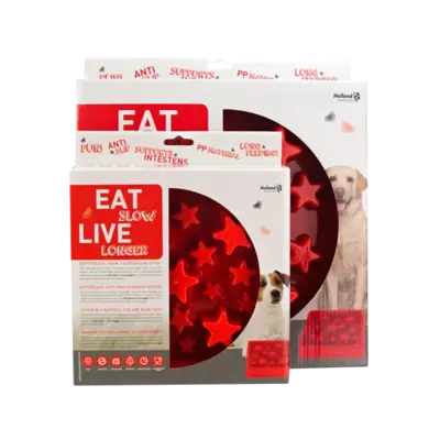 EAT SLOW LIVE LONGER STAR RED XS
