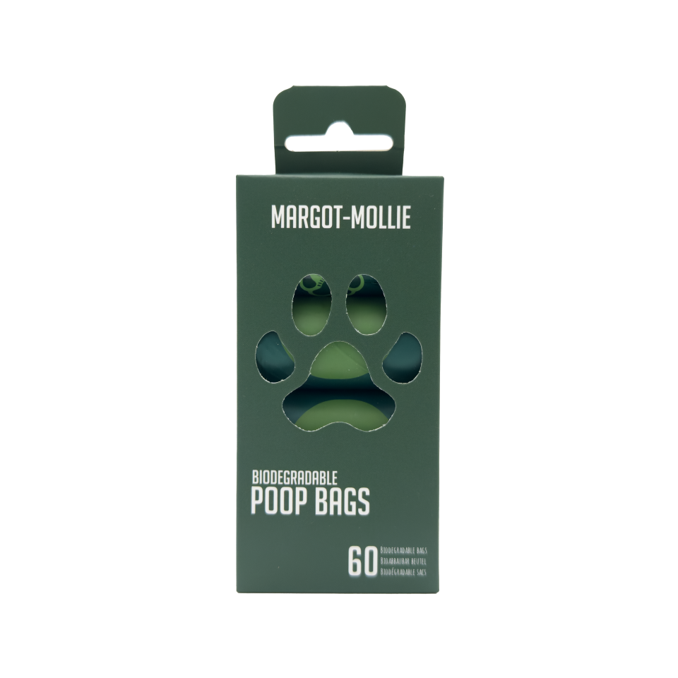 MARGOT-MOLLIE BIODEGRADABLE POOPBAGS 60 STUKS (4 ROL à 15 ST
